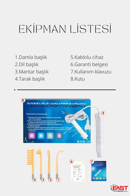 Lucilema Yüksek Frekans Cilt Temizleyici ve Bakım Cihazı 4 başlıklı