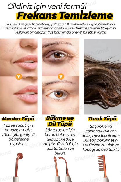Lucilema Yüksek Frekans Cilt Temizleyici ve Bakım Cihazı 4 başlıklı